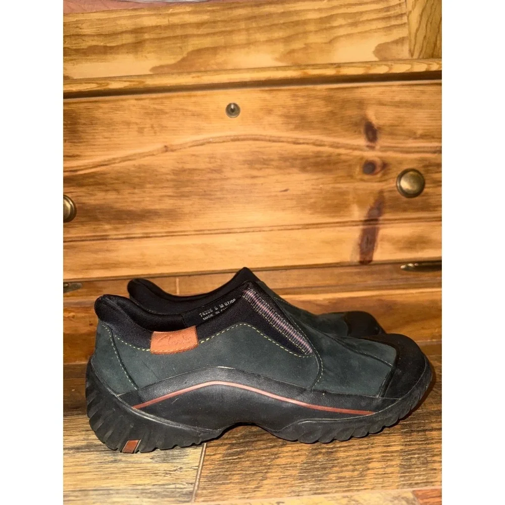 Clarks Muckers Black Leather Waterproof Hiking Shoes Size 6M